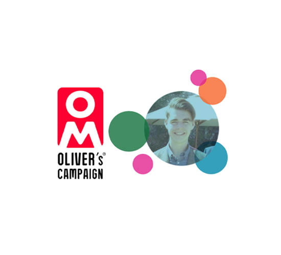Oliver's Campaign graphic with a photograph of Oliver McGowan